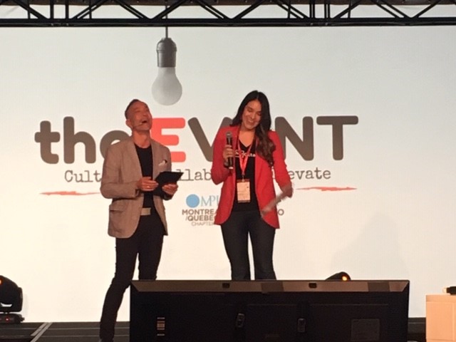 Amanda Monroe talking on stage