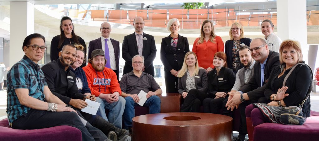 Group photo of long term service award winners