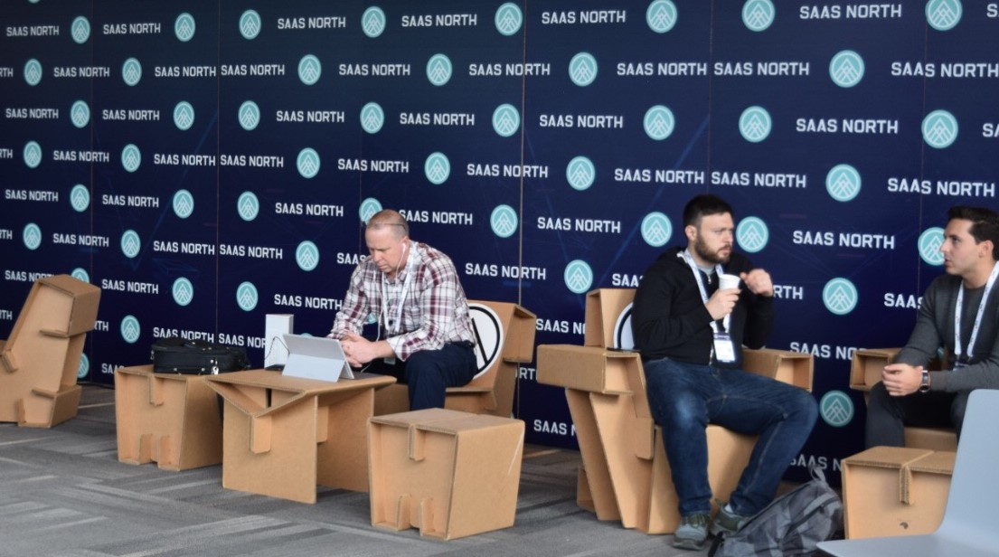 People sitting in rest area of SAAS North