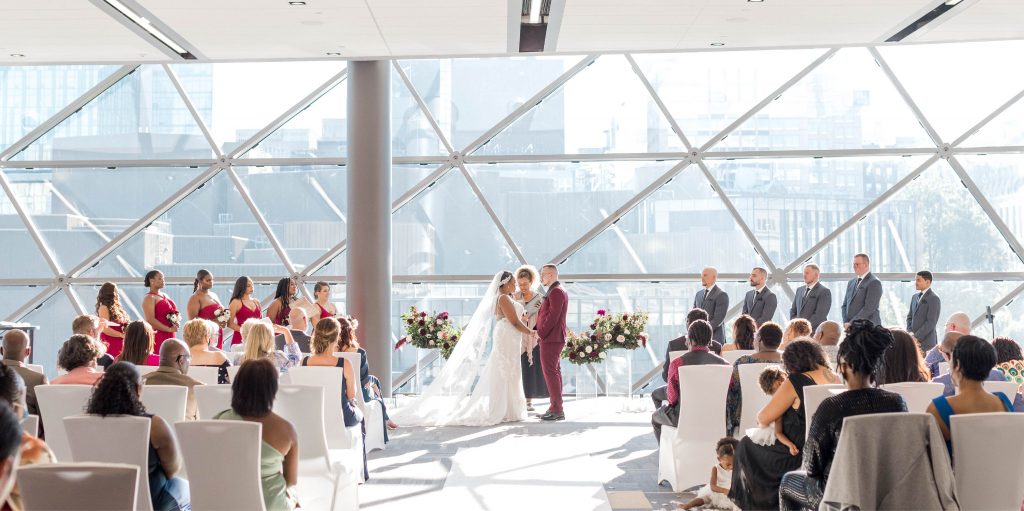 Couple at Alter in Shaw Centre