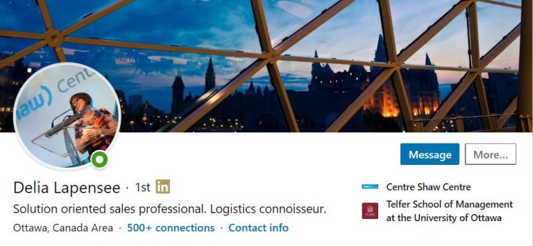 Delia Lapensee Linkedin header