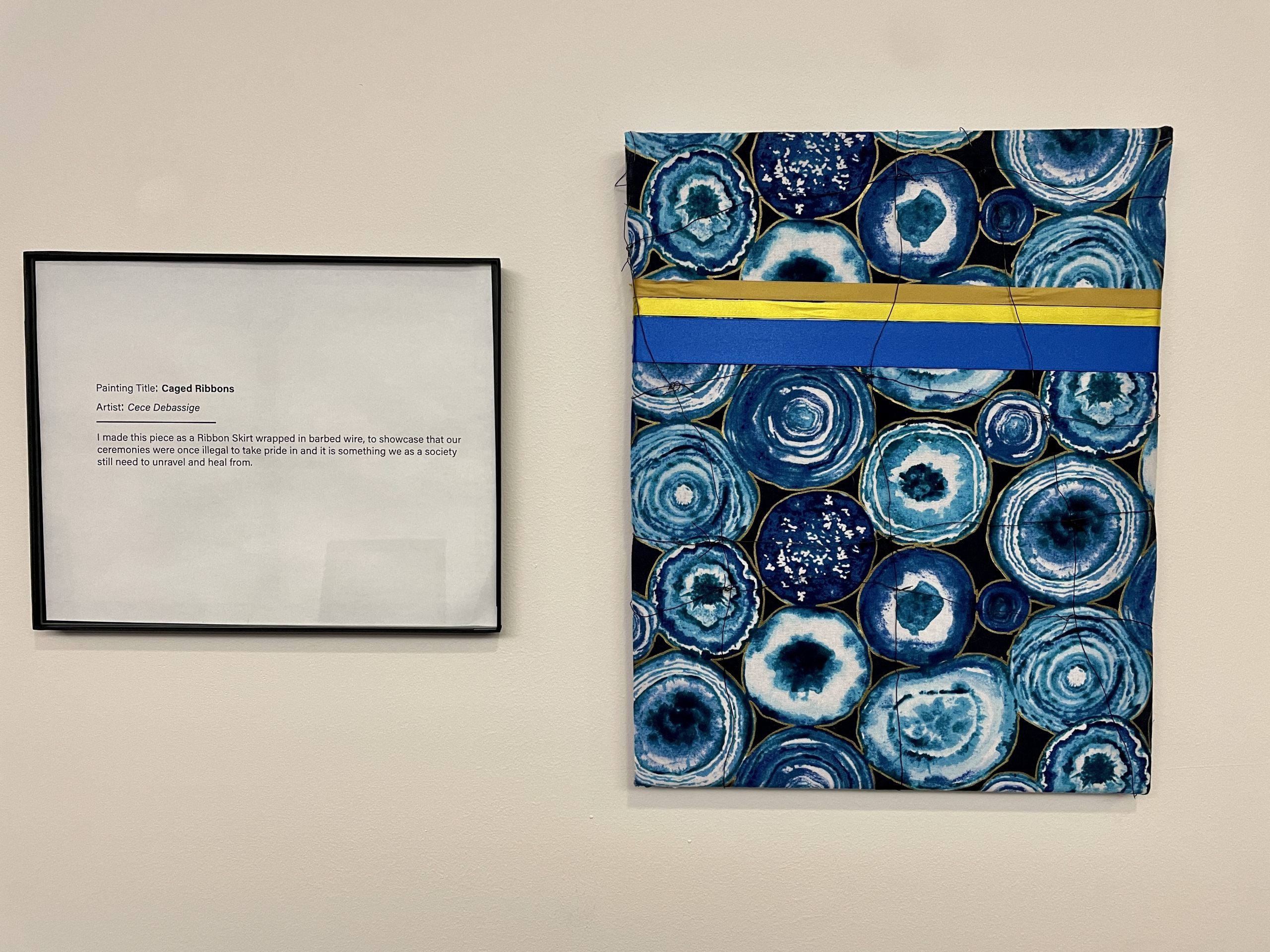 Photo of "Caged Ribbons" painting