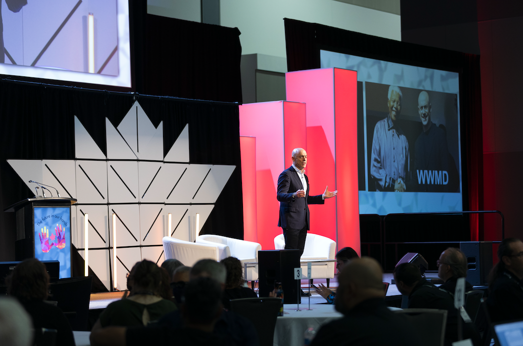 Deaf Blind Conference Speaker on Stage