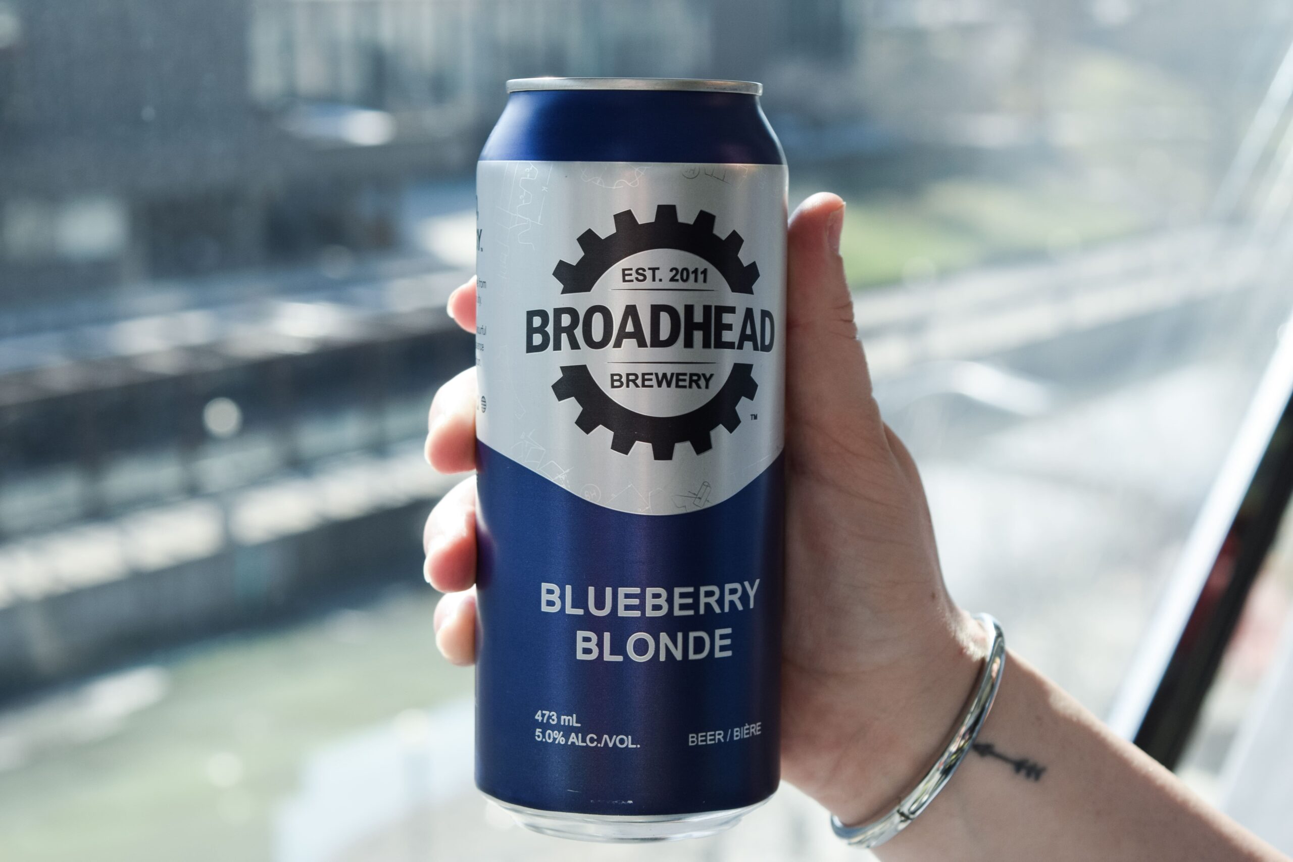 Image of Broadhead Brewery Blueberry Blonde beer can.