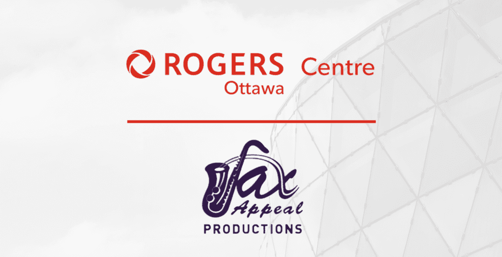 Rogers Centre Ottawa and the Sax Appeal logo.