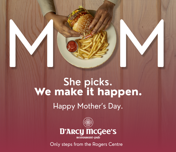 Ad promoting mothers day at Darcy McGees